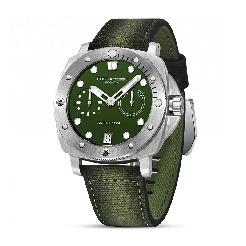 Pagani Design PD-1767 Diver's 200M Automatic Green Men's Watch